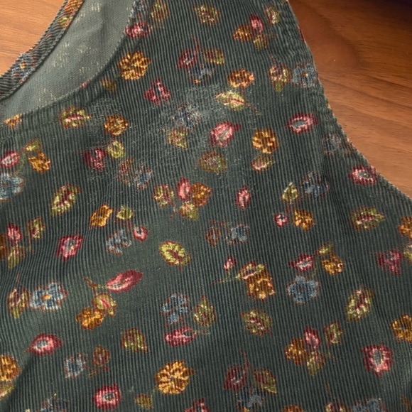 Vintage LL bean Floral Sleeveless jumper  - Green size 6P - Picture 10 of 12